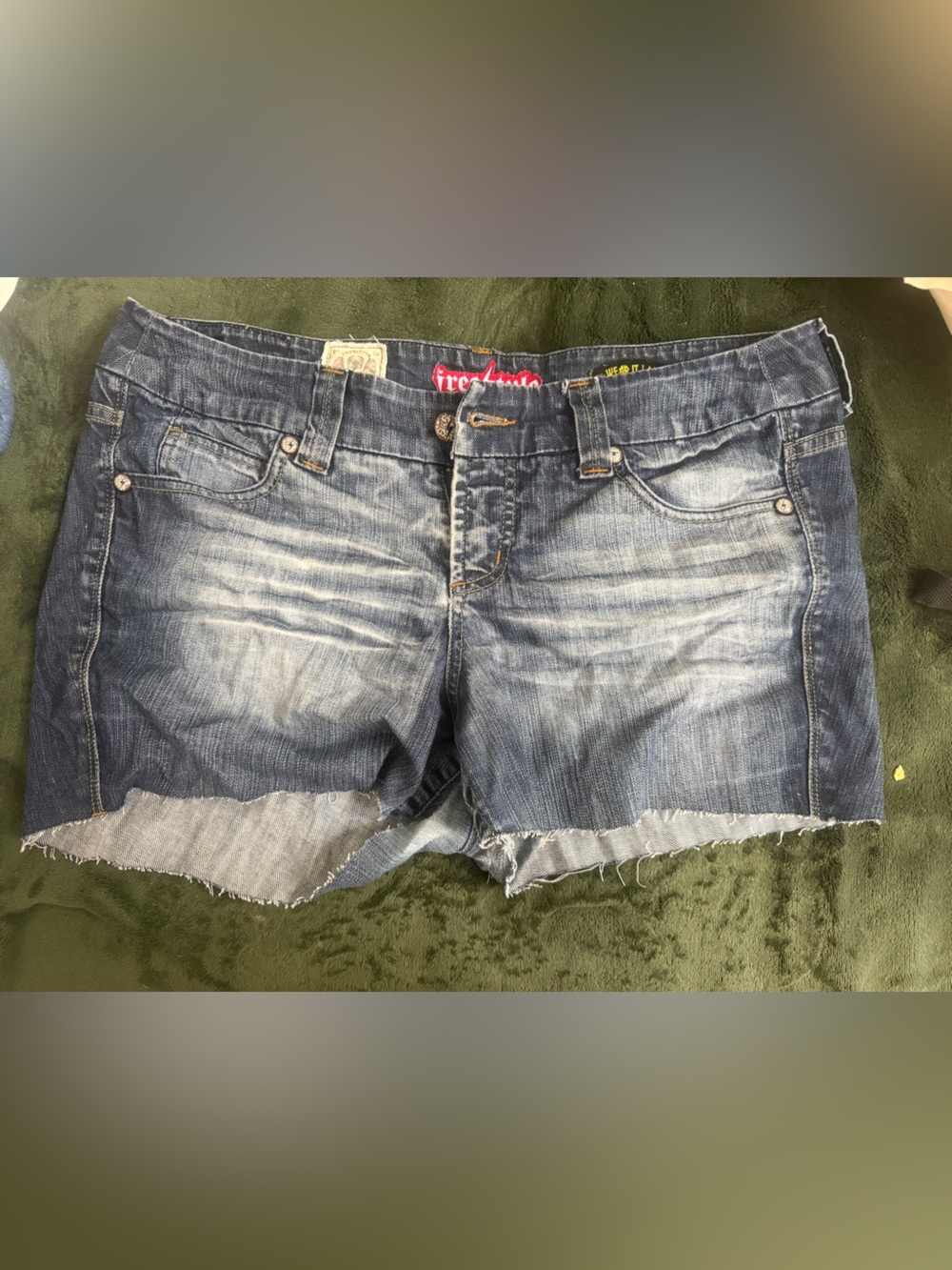 Freestyle Women's Distressed Blue Denim Cutoff Shorts